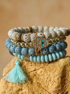 Beaded Bracelet Set Q481
